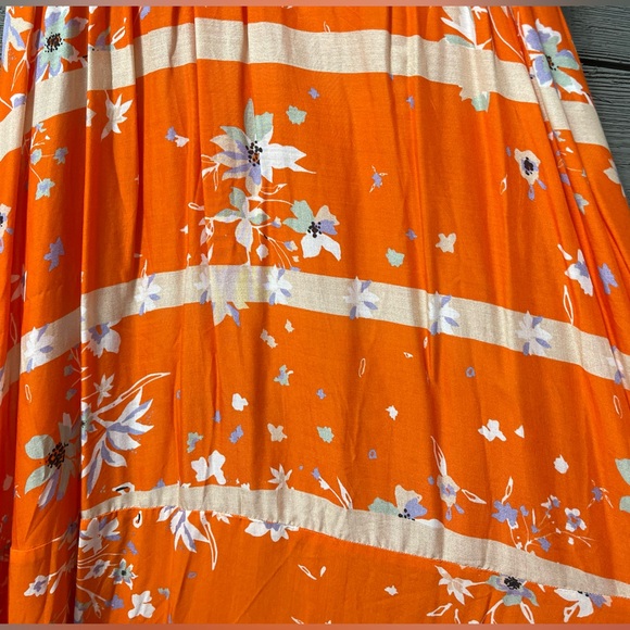 NWT Maaji Orange Floral Flowering Secret Cinched Maxi  Dress Sz Small - Picture 13 of 16